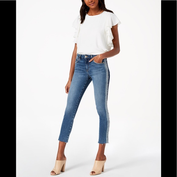 Joe's Jeans Denim - Joe’s Jeans ‘The Icon’ Tuxedo-Stripe Mid-Rise Crop